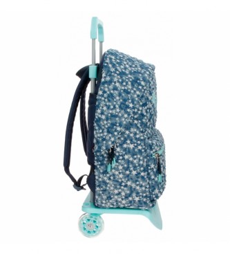 Pepe Jeans Pepe Jeans Demin Star 44cm rygsk med trolley bl
