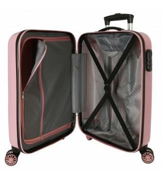 Joumma Bags Mickey Outline Cabin Suitcase 55cm rose