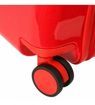 Joumma Bags Valigia per bambini 2 ruote multidirezionali Mickey Colour Mayhem Red