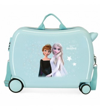 Joumma Bags Valigia per bambini Frozen Frosted Light con 2 ruote multidirezionali blu