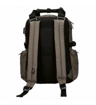 Pepe Jeans Brown computer backpack -28x40x14cm