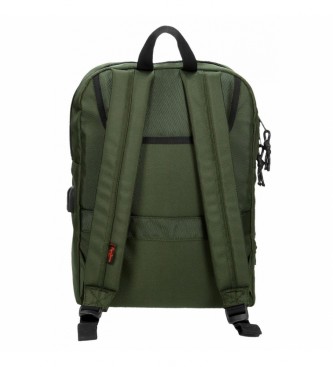 Pepe Jeans Computer backpack green -28x40x14cm