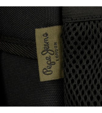 Pepe Jeans Pepe Jeans Luca dubbele rugzak zwart -33x46x17cm