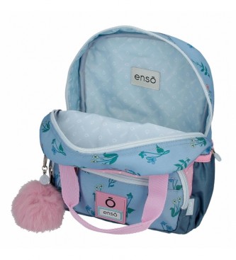 Enso Enso We Love Flowers small backpack with pink trolley