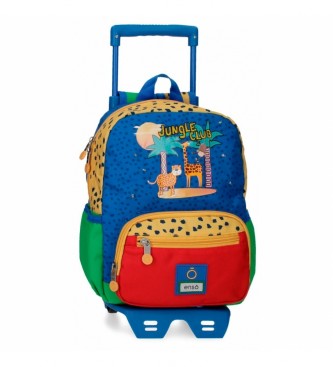 Enso Enso Jungle Club lille rygsk med flerfarvet trolley