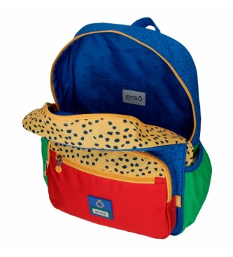 Enso Enso Jungle Club School Backpack with multicolored trolley
