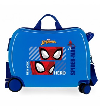 Joumma Bags Spiderman Hero Children's Suitcase 2 multidirectional wheels Blue