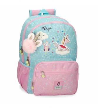 Enso Enso Magic Unicorn backpack double compartment multicolor