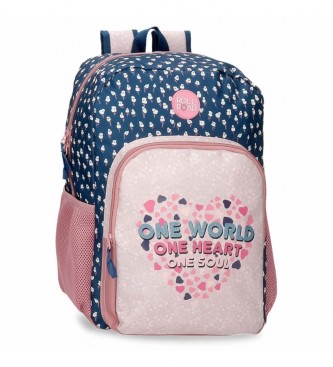 Roll Road Roll Road One World anpassungsfhig Schule Rucksack 40cm rosa