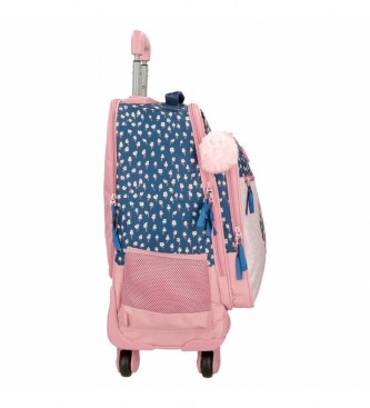 Roll Road Roll Road One World 4R wheeled backpack pink