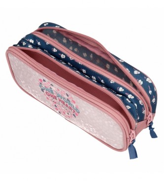 Roll Road Roll Road One World Two Compartment Case pink