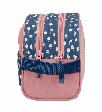 Roll Road Toilet bag One World adaptable two compartments pink