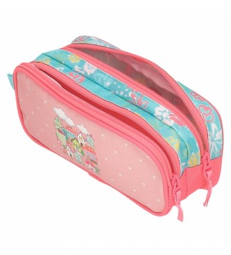 Roll Road Roll Road My little Town Two Compartment Pencil Case pink