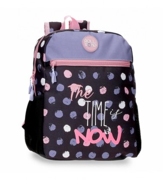 Roll Road Roll Road Preschool Backpack The time is now adaptable black