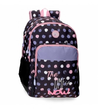 Roll Road Roll Road School Backpack The time is now adaptable Two Compartments black