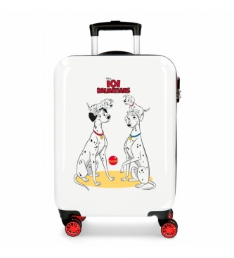 Disney Kuffert i kabinestrrelse Dalmatinere Familie stiv 55 cm Hvid