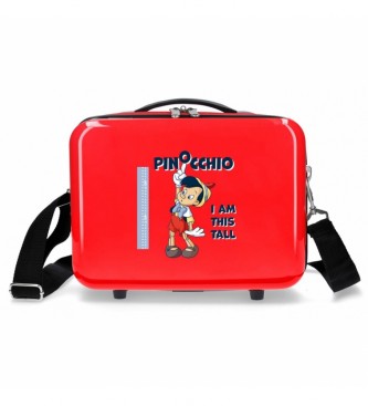 Joumma Bags Toaletna torba ABS Pinocchio prilagodljiva rdeča -29x21x15cm