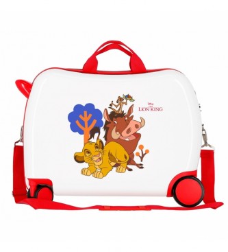 Joumma Bags Simba & Friends kuffert til brn hvid -38x50x20cm