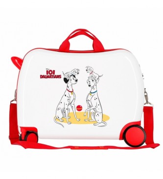 Joumma Bags Dalmatirs Familie kinderkoffer wit - -38x50x20cm