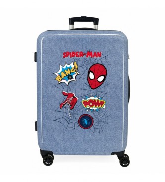 Joumma Bags Srednji kovček Spiderman Denim rigid 68cm modra