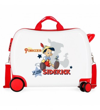 Disney Kinderkoffer 2 multidirectionele wielen Pinocchio & Sidekick wit