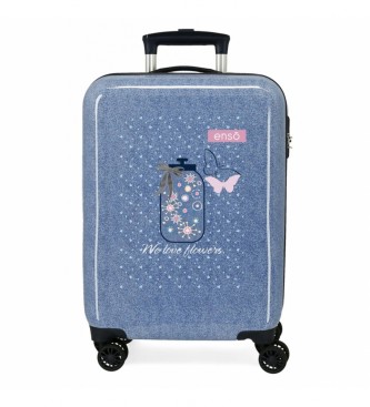 Enso Cabin suitcase Enso We Love Flowers rgisa 55 cm turquoise