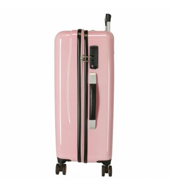 Enso Medium suitcase Enso Love Vibes rigid 68cm nude