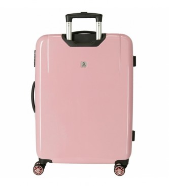 Enso Medium suitcase Enso Love Vibes rigid 68cm nude