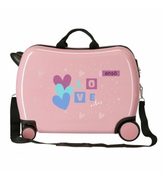Enso Children's suitcase 2 multidirectional wheels Enso Friends Together pink
