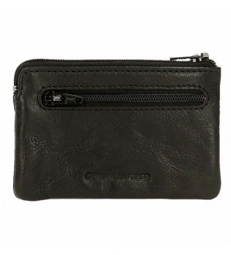 Pepe Jeans Pepe Jeans Badge Leather Wallet - Card Holder Black