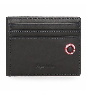 Pepe Jeans Pepe Jeans Badge Leather Card Holder Navy Blue