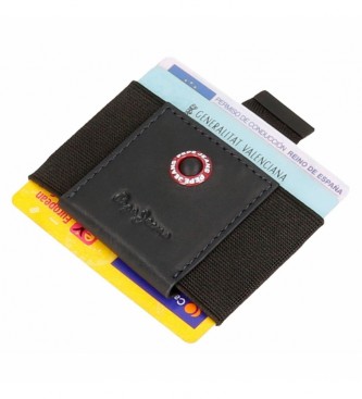 Pepe Jeans Pepe Jeans Badge Leather Card Holder Navy Blue