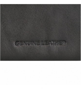 Pepe Jeans Brązowy skórzany portfel na odznaki z zapięciem na zatrzask -8.5x10.5x1cm