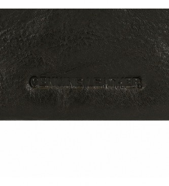 Pepe Jeans Badge Leather Wallet Black