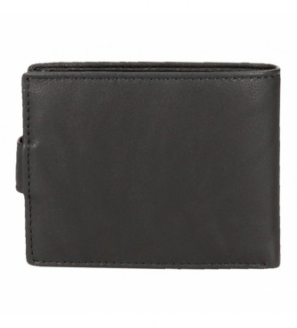 Pepe Jeans Leather wallet Badge Marino with click closure