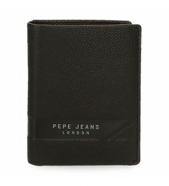 Pepe Jeans Porte-documents en cuir Basingstoke Vertical Noir