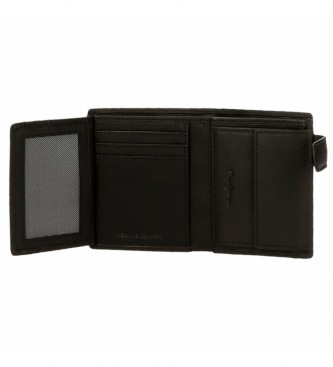 Pepe Jeans Basingstoke Black leather wallet with click closure