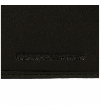 Pepe Jeans Basingstoke Black leather wallet with click closure