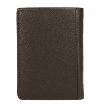 Pepe Jeans Pionowy skórzany portfel Basingstoke z portmonetką w kolorze brązowym