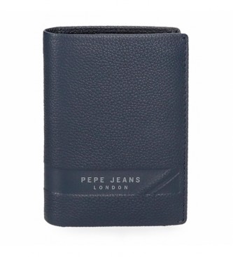 Pepe Jeans Basingstoke vertical leather wallet with coin purse Marine