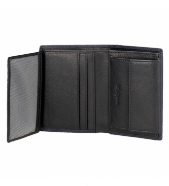 Pepe Jeans Basingstoke Vertikalna usnjena denarnica z žepkom za kovance Marine
