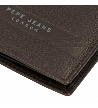Pepe Jeans Leather walletBasingstoke Brown -11x8x1cm
