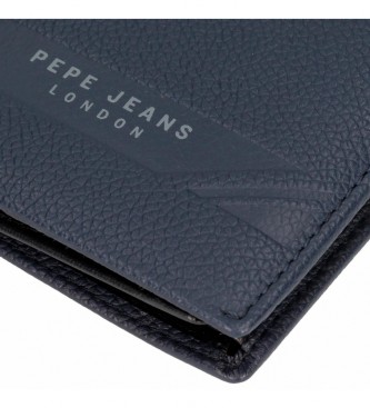 Pepe Jeans Leren portemonneeBasingstoke Navy -11x8x1cm