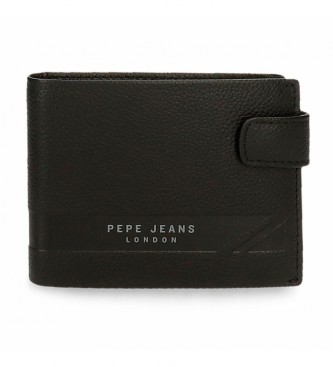 Pepe Jeans Pjl Basingstoke Geldbrse Schwarz mit Klickverschluss