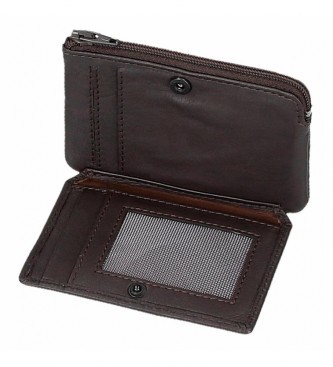 Pepe Jeans Pepe Jeans Leather Wallet - Card Holder Chief Marron