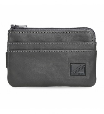 Pepe Jeans Pepe Jeans Chief Gray leather wallet with card holder