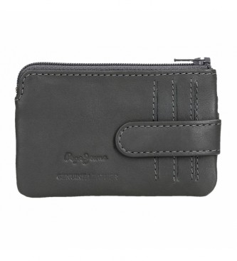 Pepe Jeans Pepe Jeans Chief Gray leather wallet with card holder