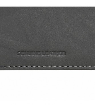 Pepe Jeans Chief Grey leather wallet with click closure