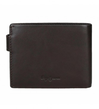 Pepe Jeans Pjl Chief Brown wallet with click clasp closure