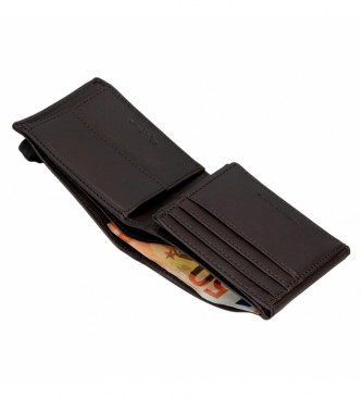 Pepe Jeans Pepe Jeans Chief Brown leather wallet with rubber band